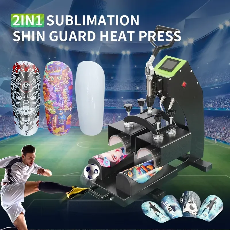 High-Speed Dual Station Heat Press Sublimation Printing Machine for Protector/Shin Guard/Security Uniforms