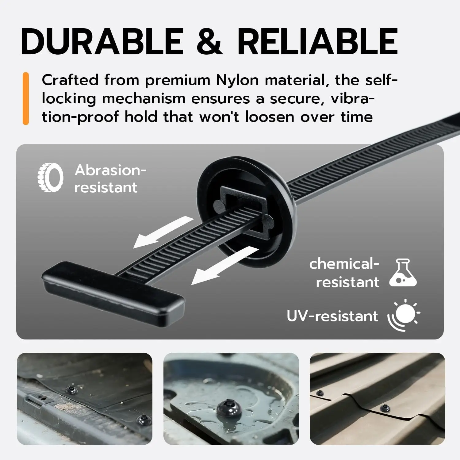 1000/100Pcs Cable Ties Buckle Auto Fastener Screw Replacement Clip Car Fenders Trunk Engine Guard Panel Wire Management Tools image 6