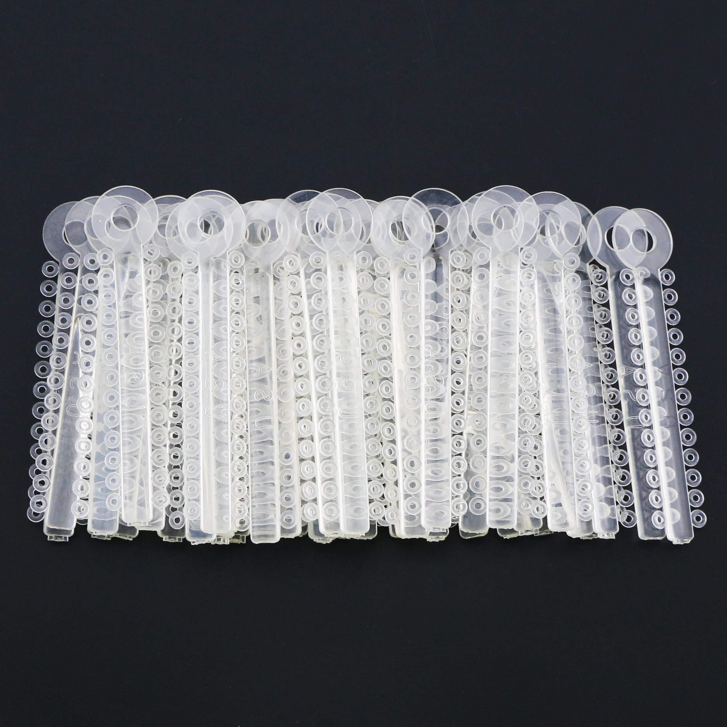 1040Pcs/Bag Dental Orthodontic Ligature Ties Elastic Rubber Bands Black Silver Grey Clear Transparent Color Multicolour Colorful