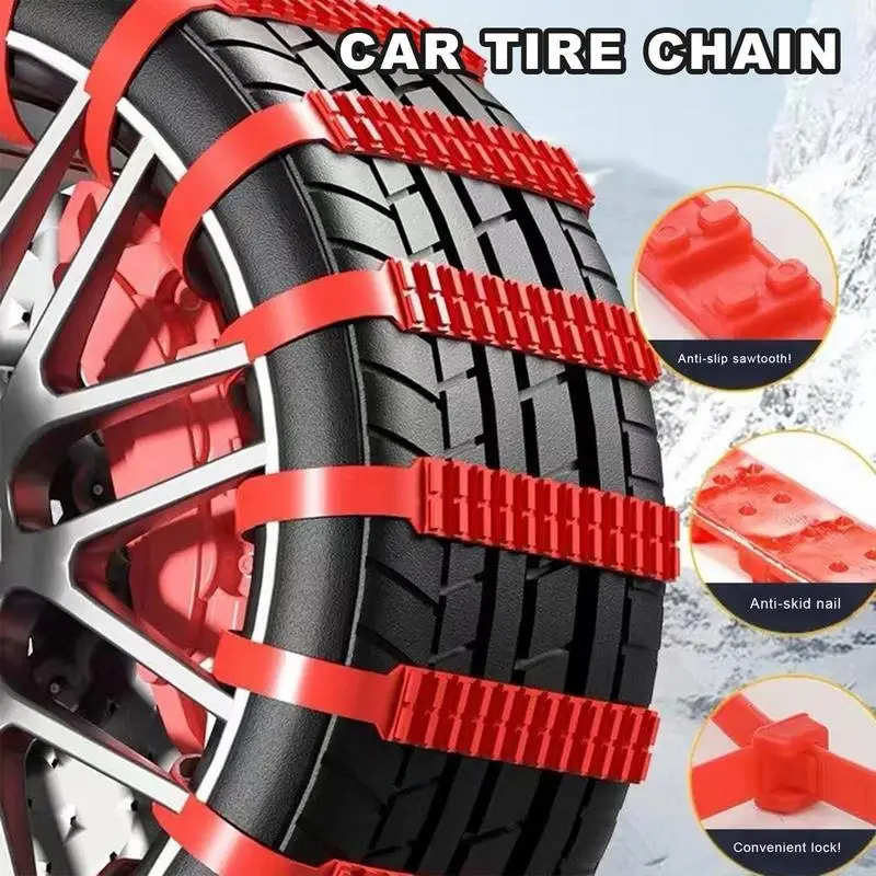 Tire Chains For Cars Portable Tire Traction Chain Automotive Snow Socks For Tires Snow Traction Device For Winter Accessory