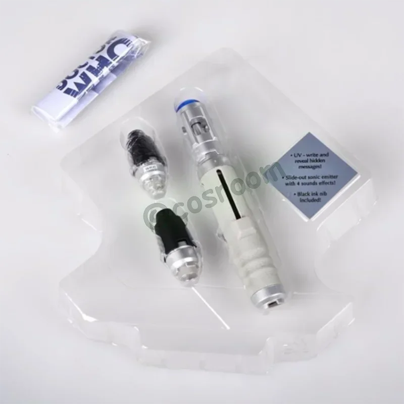 عرض تلفزيوني ساخن Dr.WHO 10Th مفك سونيك القلم مع مصباح ليد الصوت عصا سحرية عصا لمحبي الأفلام تأثيري الدعائم MN12