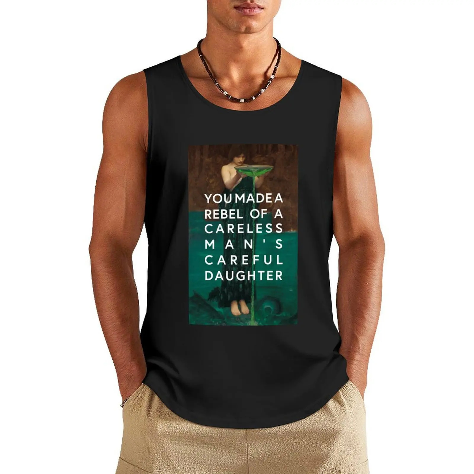 

careless man's careful daughter Tank Top Men's t-shirt summer clothes man 2025 Men's cotton t-shirt Japanese t-shirt
