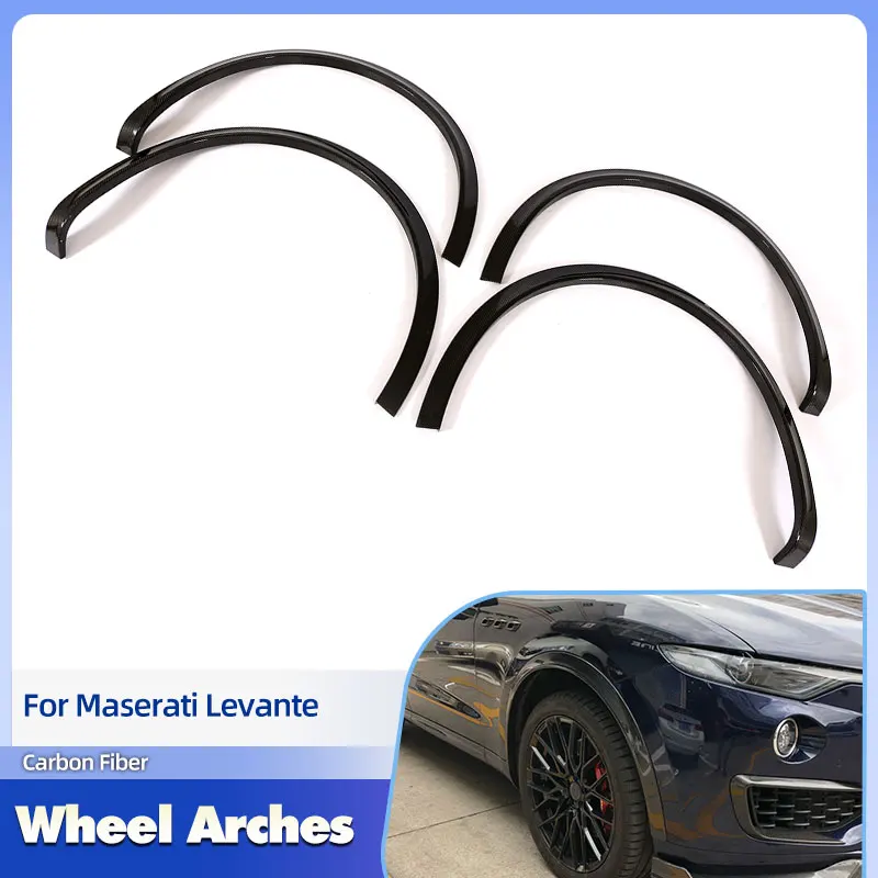 

Car Wheel Arches Eyebrow Mudguards Carbon Fiber for Maserati Levante 4-Door 2016-2019 Fender Flares Wheel Arches Body Kits FRP