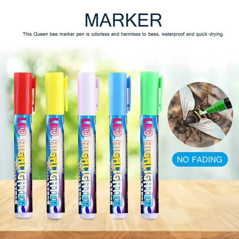 1 Pc Queen Bee Marking Bottle 8 Color Markers Bee Marking Tools Queen Bee Marking Set Queen Bee Catcher Clip Beekeeping Tools