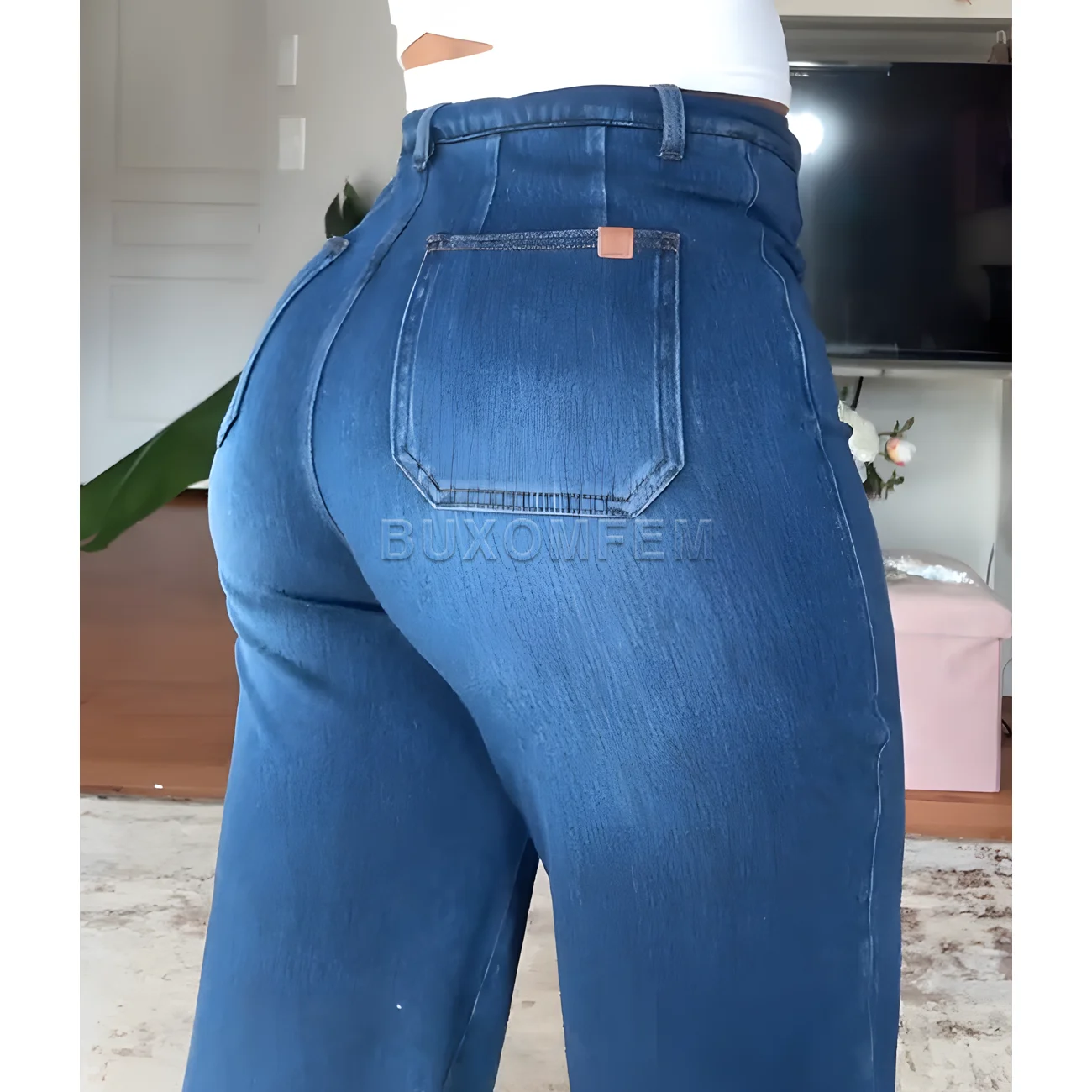 Women's High Stretch High Waisted Wide Leg Pants Ladies New Streetwear Outfits Stylish Full Length Straight Trousers Outwear