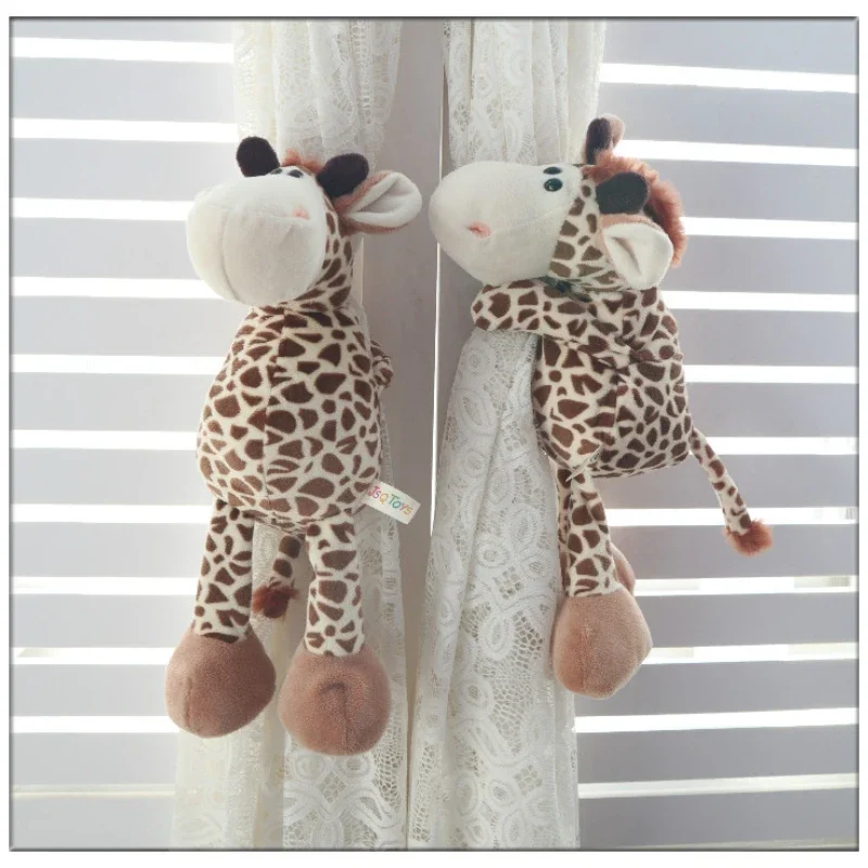 2pcs Jungle Forest Animals Curtain Tieback Holder Hooks Tie Backs Children Room Decoration Accessories Holdback Curtain Straps