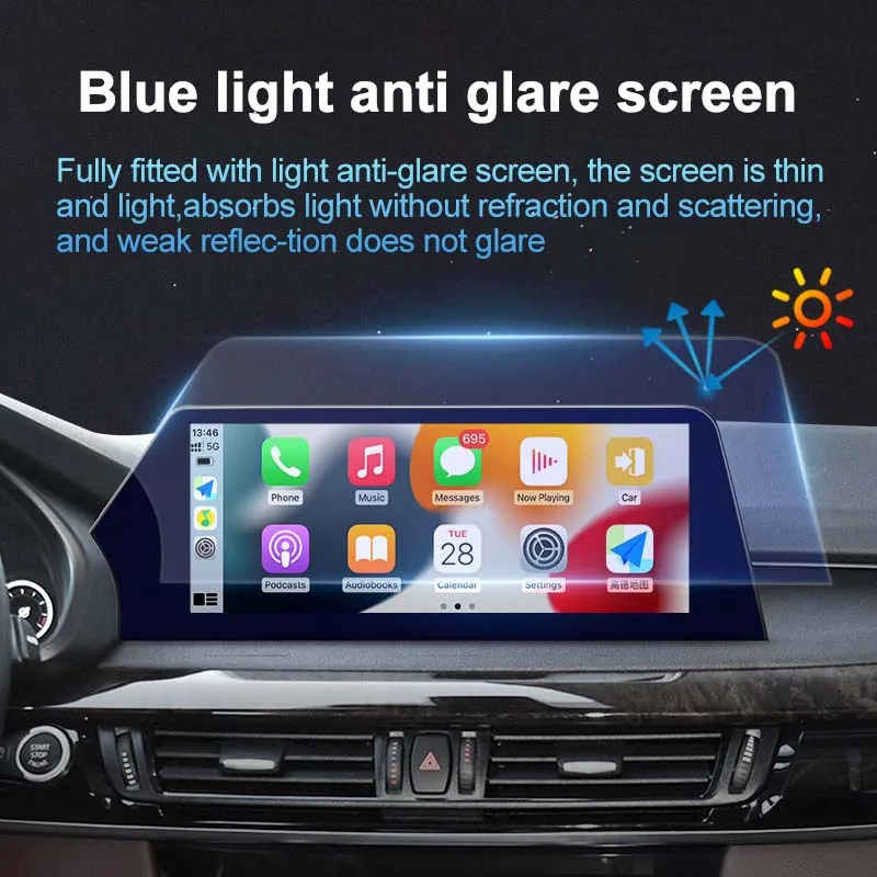 Android 13 New Blue Light Anti Glare Blade Screen Suitable For BMW X5 F15 X6 F16 Wireless CarPlay AUTO Car Multimedia Players