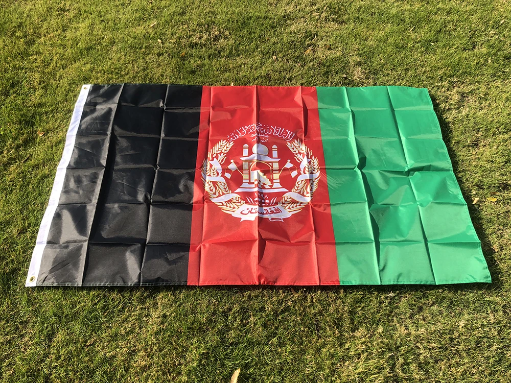 （TIKI FLAG）Afghanistan Flag 3x5fts  90x150cm polyester Afghan Afghanistan National hanging Flag for decoration