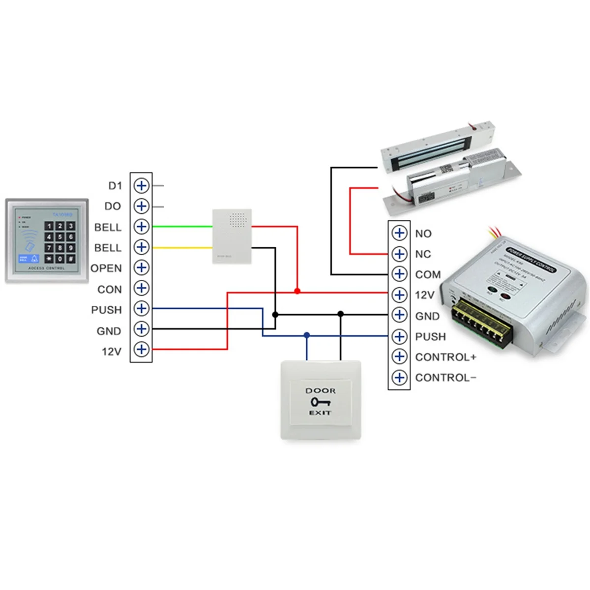 2025 New- Mini AC 100-260V Access Control Power Supply Controller DC 12V 5A Access Control Time Delay Power Adapter