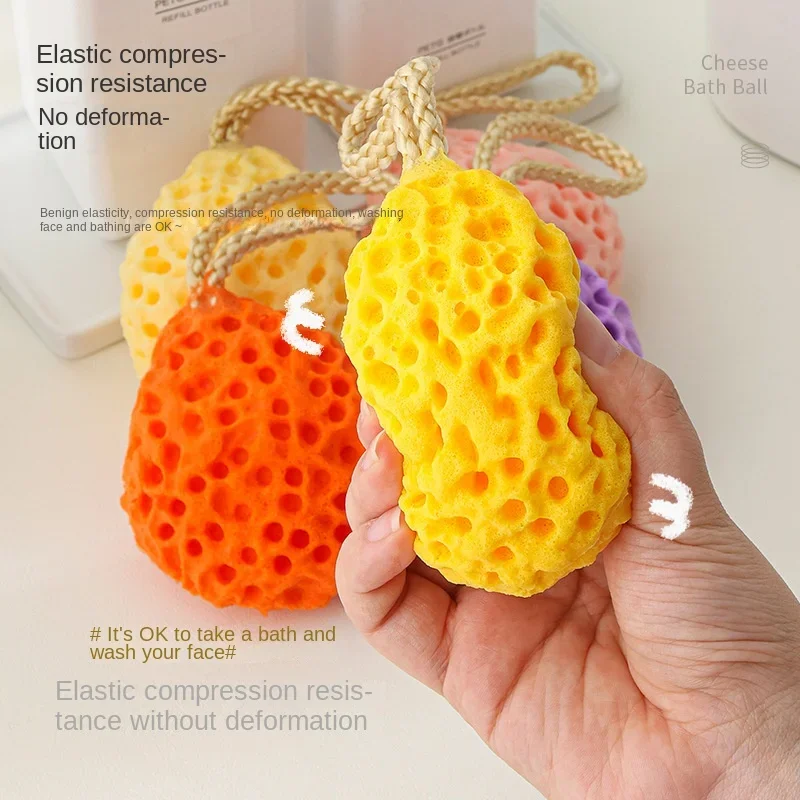 2pc Soft Mesh Bath Sponge Balls Nylon Cleaning Brush Shower Puff Body Cleaner Exfoliating Scrubbers Bath Ball Bathroom Supplies