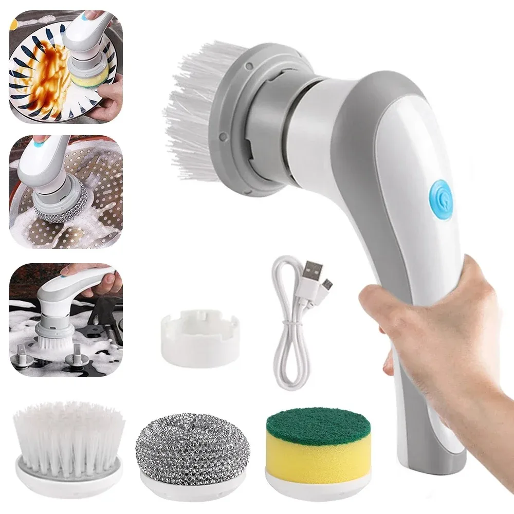 Handheld Cleaning Brush Bathroom Kitchen Cleaning Tool Wash Brush Dishwashing USB Bathtub Electric Brushes Sink Cleaner