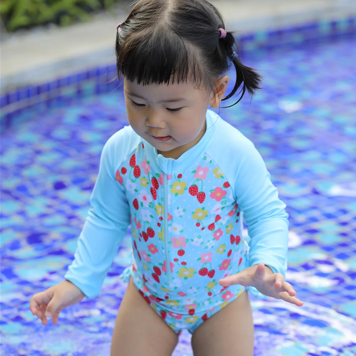 

Toddler Girls Swimsuit For Baby 0-24M Floral Swimwear Swimming Infant Beach Suit Cute Bikini Newborn Baby One Piece Bathing Suit