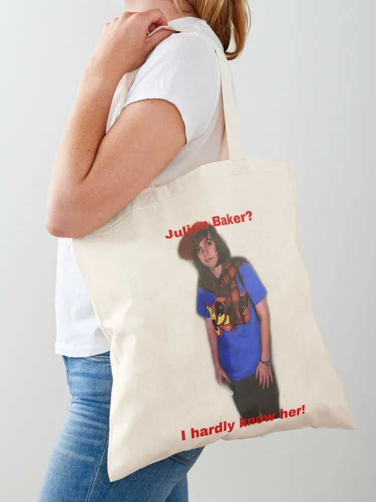 

Julien Baker I hardly know her! Tote Bag Shopping bags Customizable tote bag Candy bags free delivery bags