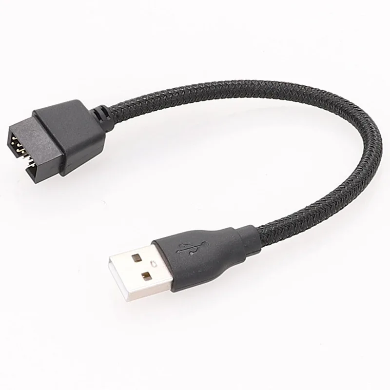 Mainboard Internal Data Extension Cable USB A Devices to 9 Pin USB Header, Fast and Stable Transfer