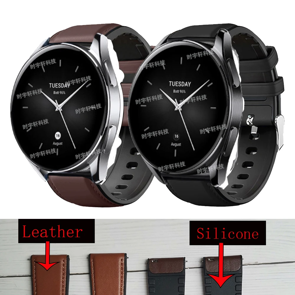 

22mm Band For Xiaomi Watch S2 42mm 46mm Strap Leather Silicone Sport Ремешок For Xiaomi Watch 2 Pro/S1 Pro/S1 Actiive/S3 Correa