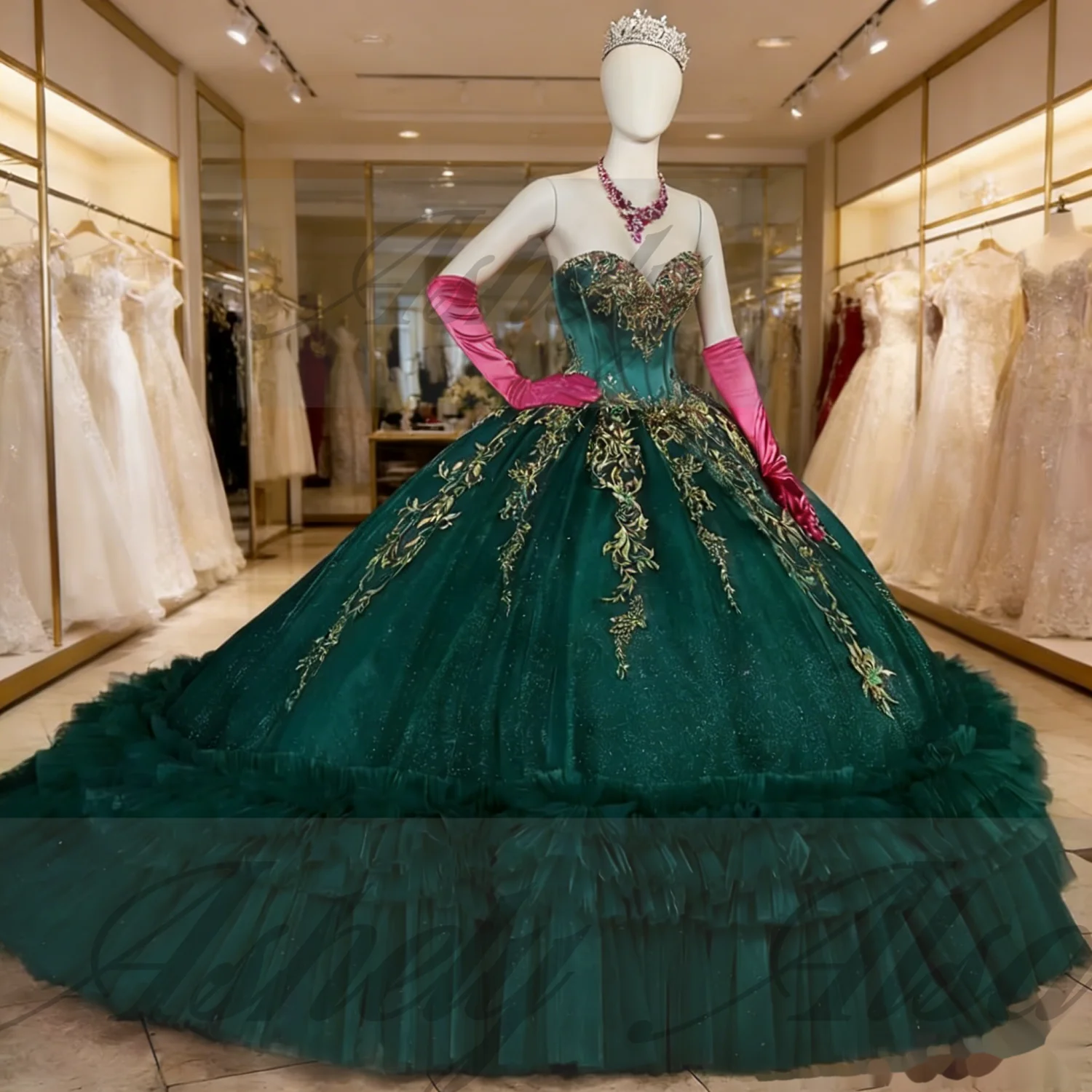 Vintage Mexikanische Damen-Ballkleider für besondere Anlässe mit Spitzenapplikationen und Tüll, Quinceañera-Geburtstagsfeier-Hochzeitskleid 2026, Maßanfertigung