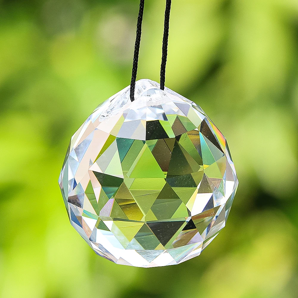 

20/30/40/mm Clear Crystal Ball Glass Prism Faceted Sun Catcher Chandelier Pendant Wind Chime Accessories Home Outdoor Decoration