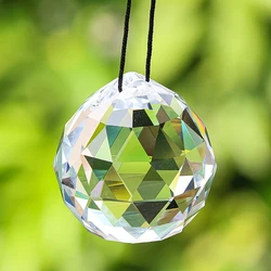 20/30/40/mm Clear Crystal Ball Glass Prism Faceted Sun Catcher Chandelier Pendant Wind Chime Accessories Home Outdoor Decoration