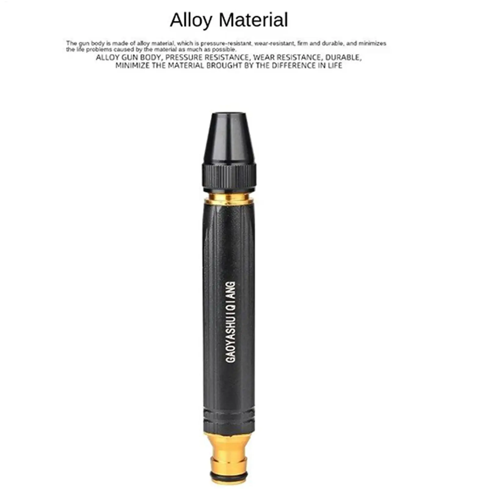 Garden Hose Spray Nozzle Metal Garden Hose Water Nozzle Sprayer Handheld Replacement Parts with 3 Patterns Cleaning Tools