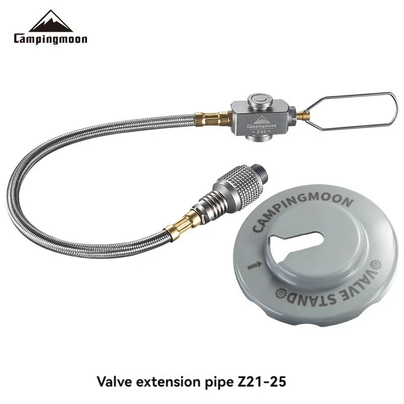 CAMPINGMOON Z21-70 Accessori per fornelli divisi per esterni Linea di estensione del serbatoio del gas piatto con valvola Adattatore per tubo di prolunga per fornello da campeggio