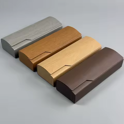 Premium Wood Texture Glasses Case Slim Portable Eyewear Storage Box Anti Scratch Hard Shell for Reading Glasses and Sunglasses