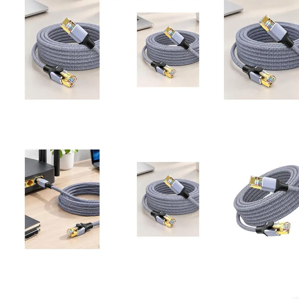 Gigabit Cat6 Ethernet Cord with RJ45 Male Ends for Home, Office, Structured Cabling, and Device Installation Tasks K1KF