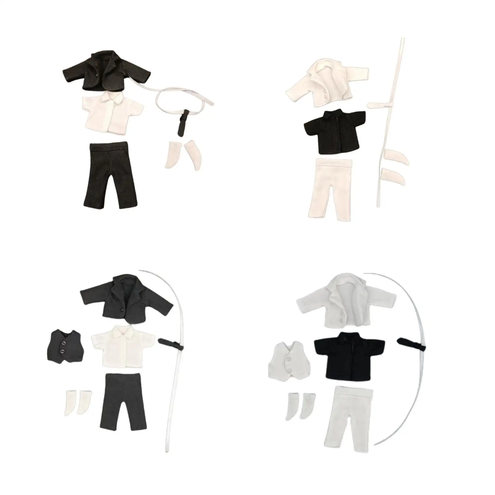 Ropa para muñecas a escala 1/12, disfraz, ropa en miniatura, traje completo hecho a mano para muñecas de 6 ", modelo de figuras de acción, vestir, regalos de Año Nuevo