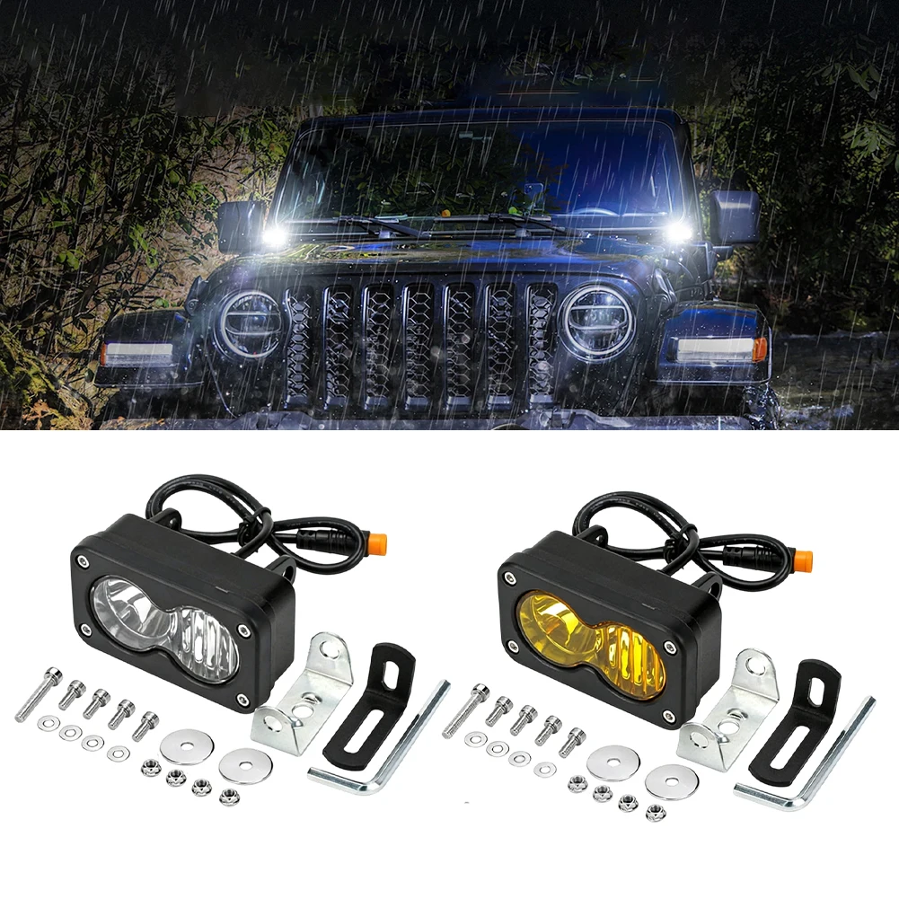 

12V LED Headlight With Mounting Brackets Kit Waterproof For Ridstar For Q20 For Q20 Lite For Q20 Pro Dual Beam Car Head Lamp