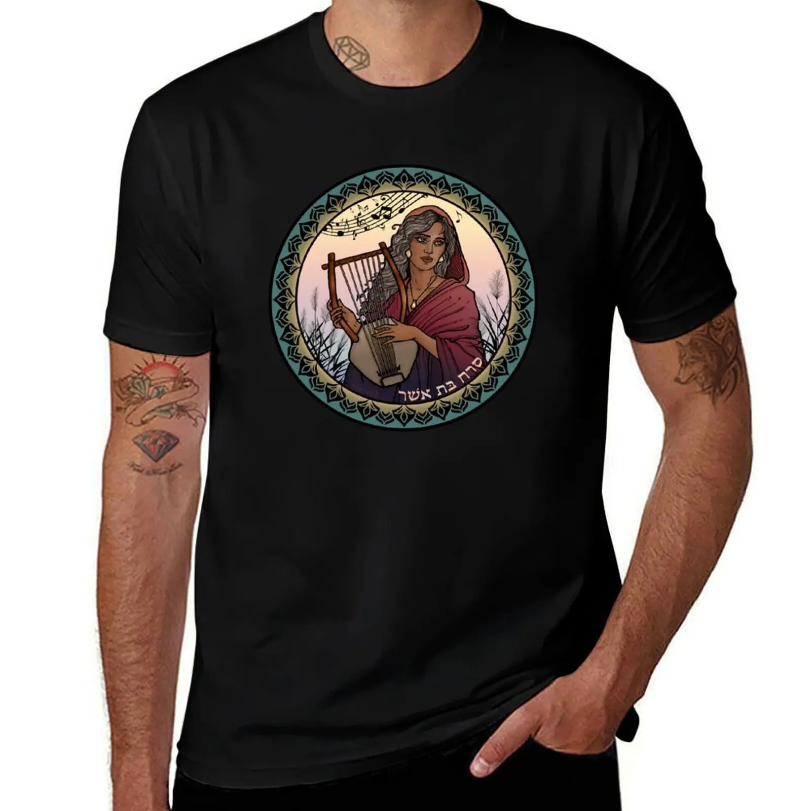 Serach Bat Asher T-Shirt Casual Graphic Print Tee T-Shirt