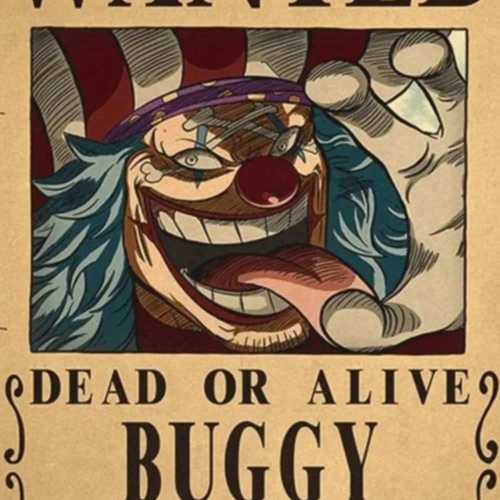 

2026 Anime Gear One Piece Bounty Wanted Posters Nika Ace Kid Figures Vintage Living Room Wall Decoration Stickers Toys Gifts