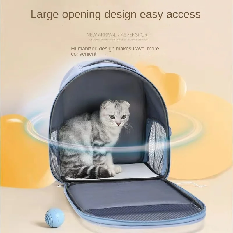 Large Capacity Breathable Cat Carriers Goes Out Bags and Takes The Cat Bag To Ventilate Backpack Pure Color Fashion Pet Backpack