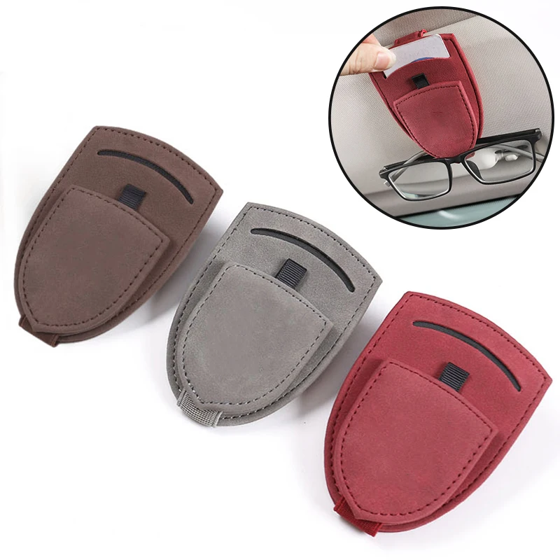 Car Sun Visor Glasses Box Sunglasses Clip Card Ticket Holder For Alfa Romeo 4C 159 Spider Giulia Giulietta 156 Mito 147 8C Stelv