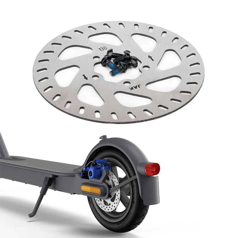 Cakram Rem 130Mm untuk Xiaomi Mi 3 / 4 Pro Aksesori Skuter Listrik Bantalan Rotor Baja Tahan Karat Berisi 5 Bagian Pengganti Sekrup