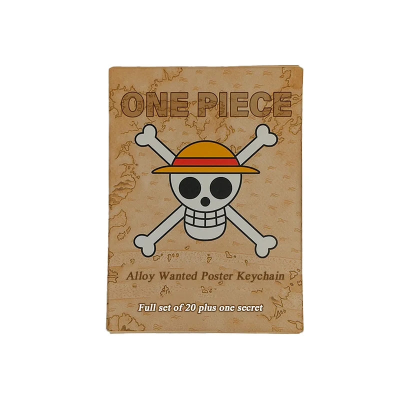1 stuk Officieel gelicenseerde ONE PIECE sleutelhanger met 'Wanted'-poster in blind box – Inclusief geheime versie, anime verzamelobject en decoratie.