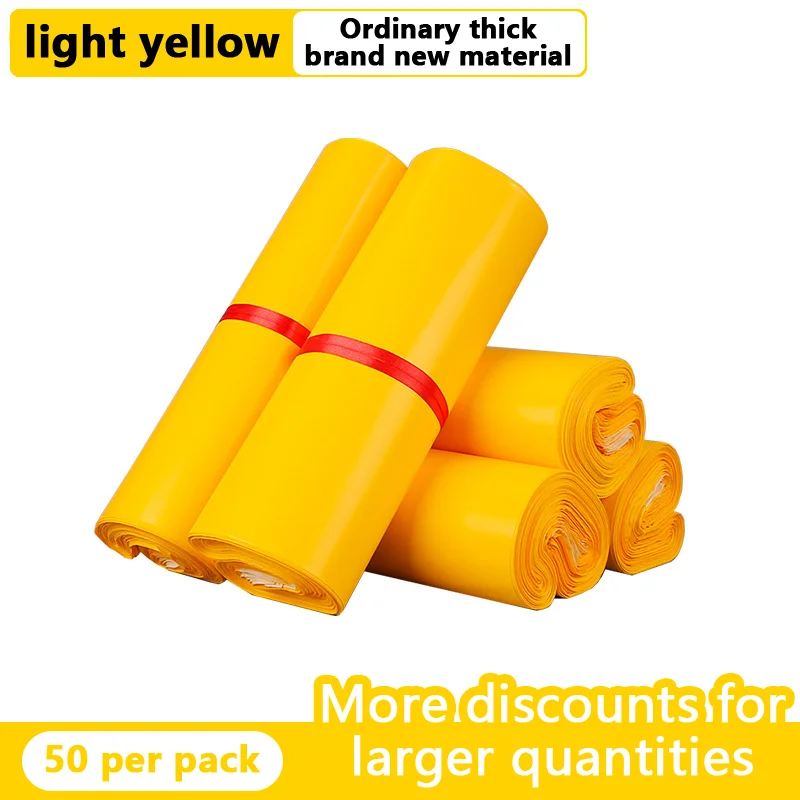 50pcs Shipping Bags Colorful Plastic Gift Garment Packaging Bags Express Bags Large Small Product Storage Bags