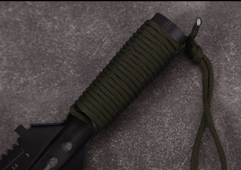 1 stücke Tragbare Edelstahl Outdoor Camping Wandern Schaufel Multifunktionale Armee Schaufel Military Survival Spaten Garten Hand Werkzeug – Detail 8