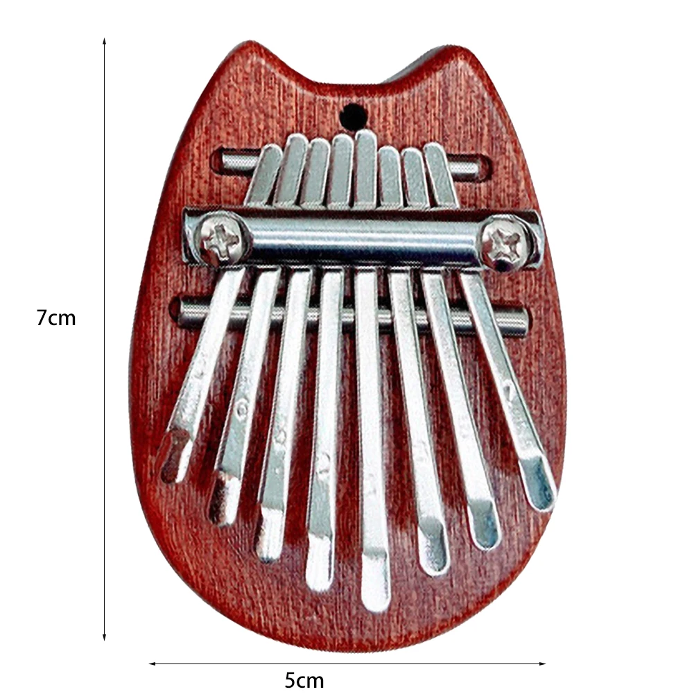 8 Keys Mini Kalimba Wooden Thumb Piano with Lanyard Musical Instrument Piano Music Lover Birthday Valentines Day Gifts - view 6