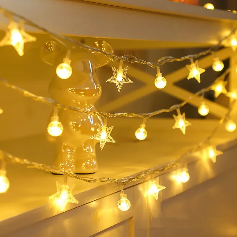 3M 20LED ستار سلسلة أضواء البطارية في أضواء سلسلة الجنية مقاوم للماء قابلة للتمديد للداخلية في الهواء الطلق حفل زفاف الديكور