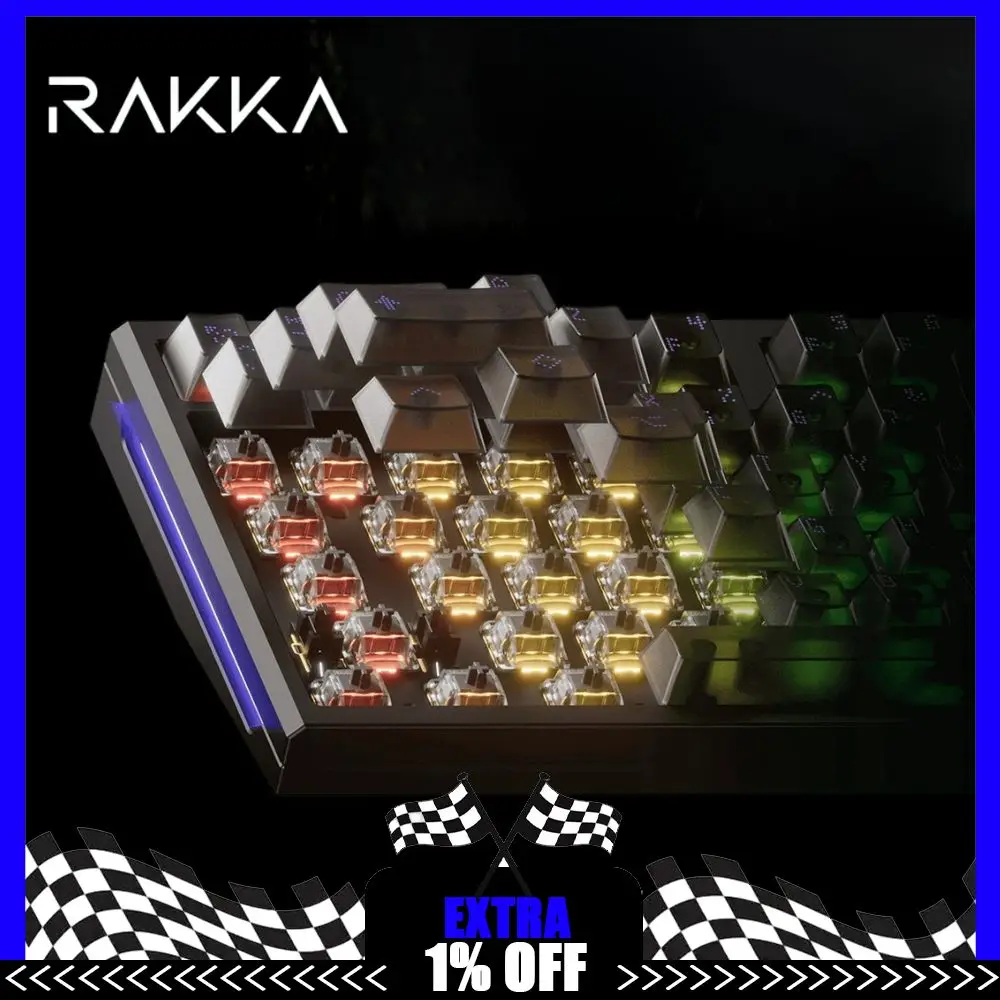 RAKKA 80 Edge Magnetic Switch Mechanical Keyboard All Aluminum Case Wired Gaming Keyboard Hotswap Customized Pc Accessories Gift
