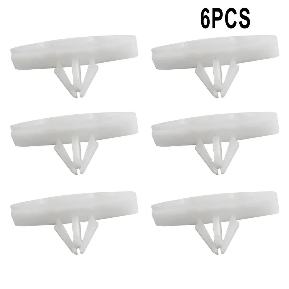 6PCS White Car Plastic Push Retainer Pin Rivet Fasteners Fender Flare Rocker Moulding Clip For Jeep Wrangler JL 2018 -2020