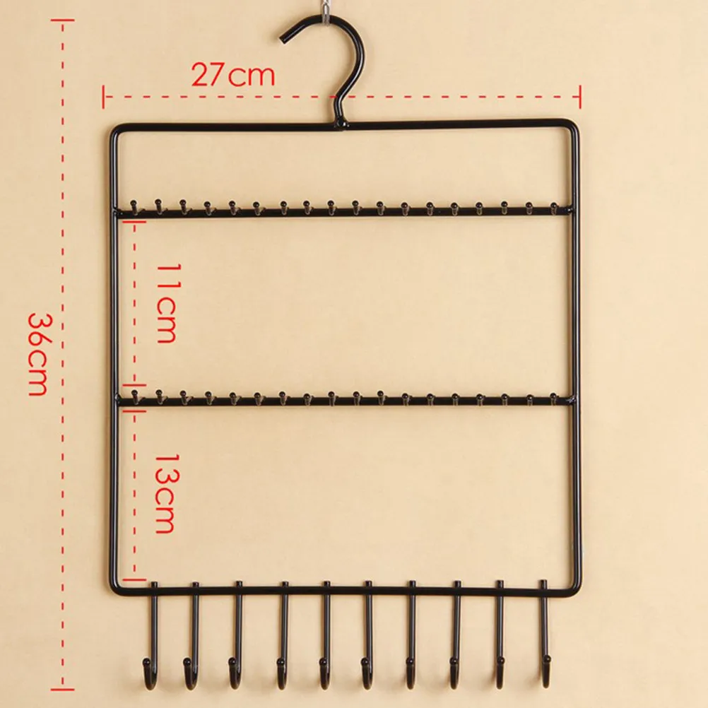 

Прочная 3-ярусная металлическая подставка для сережек, вмещающая множество пар маленьких и средних сережек, для использования на стене или на столе, органайзер для украшений, подарок.