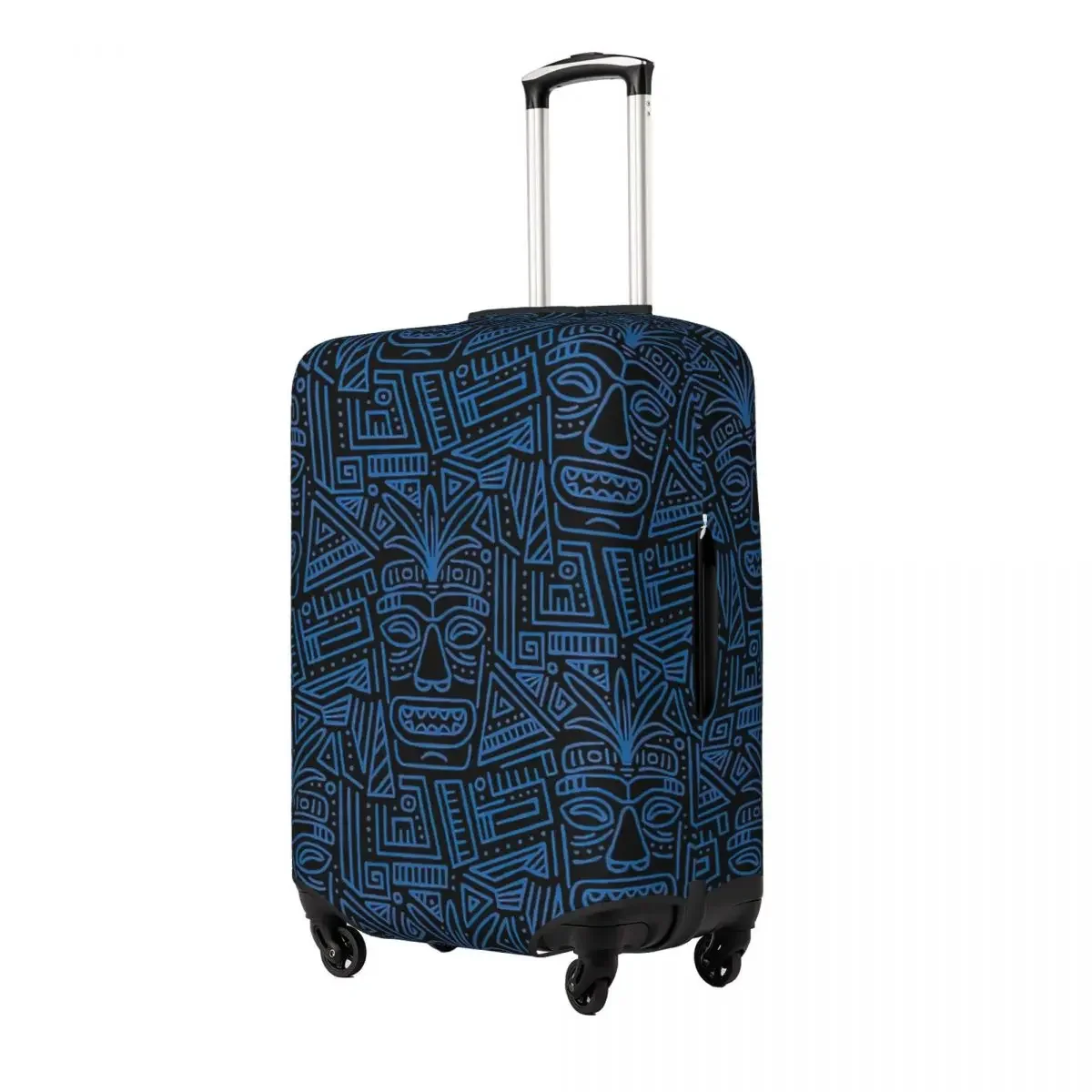 Hawaiian Tropical Mask With Blue Design - Hawaii  Luggage Protective Dust Covers Elastic Waterproof 18-32inch Suitcase Cover