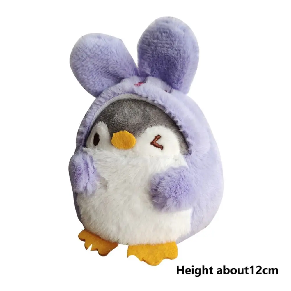 12cm lindo pingüino de peluche de juguete de dibujos animados Mini pingüino mochila muñeca colgante de felpa pequeños animales de peluche pingüino muñeca llavero