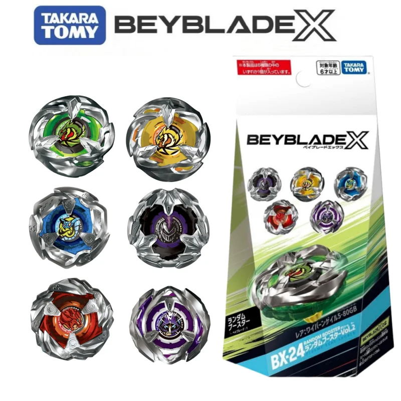 

Оригинальный TAKARA TOMY BEYBLADE X BX-24 VOL.2 случайный (6 для 1) бустер