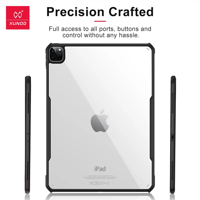 Xundd Shockproof Case For iPad Pro 12.9 2022, Protective Transparent Light Tablet Cover For iPad Pro 10.2 10.9 11 12.9 2022 Case