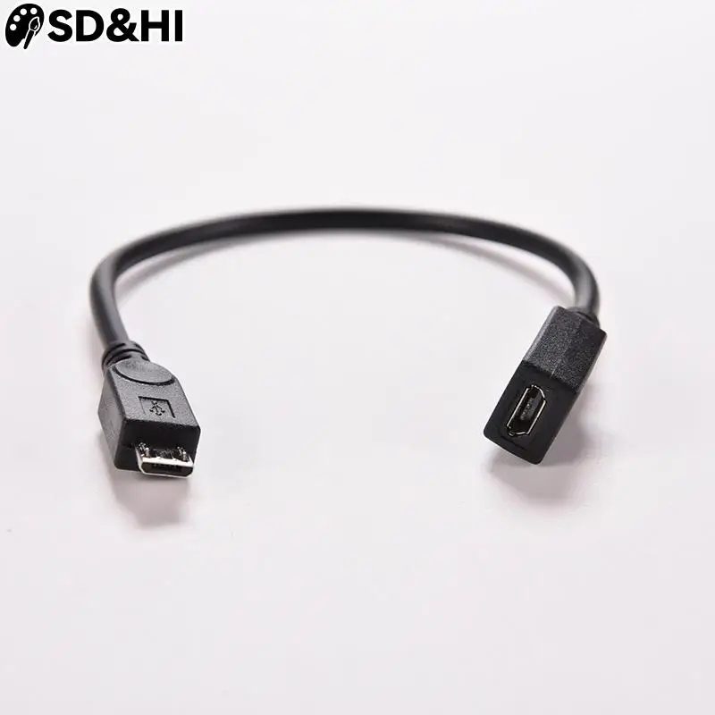 20cm M/F For Micro USB 2.0 Type B Male To Female Extension Cable Wire Extender Charging Cable Cord