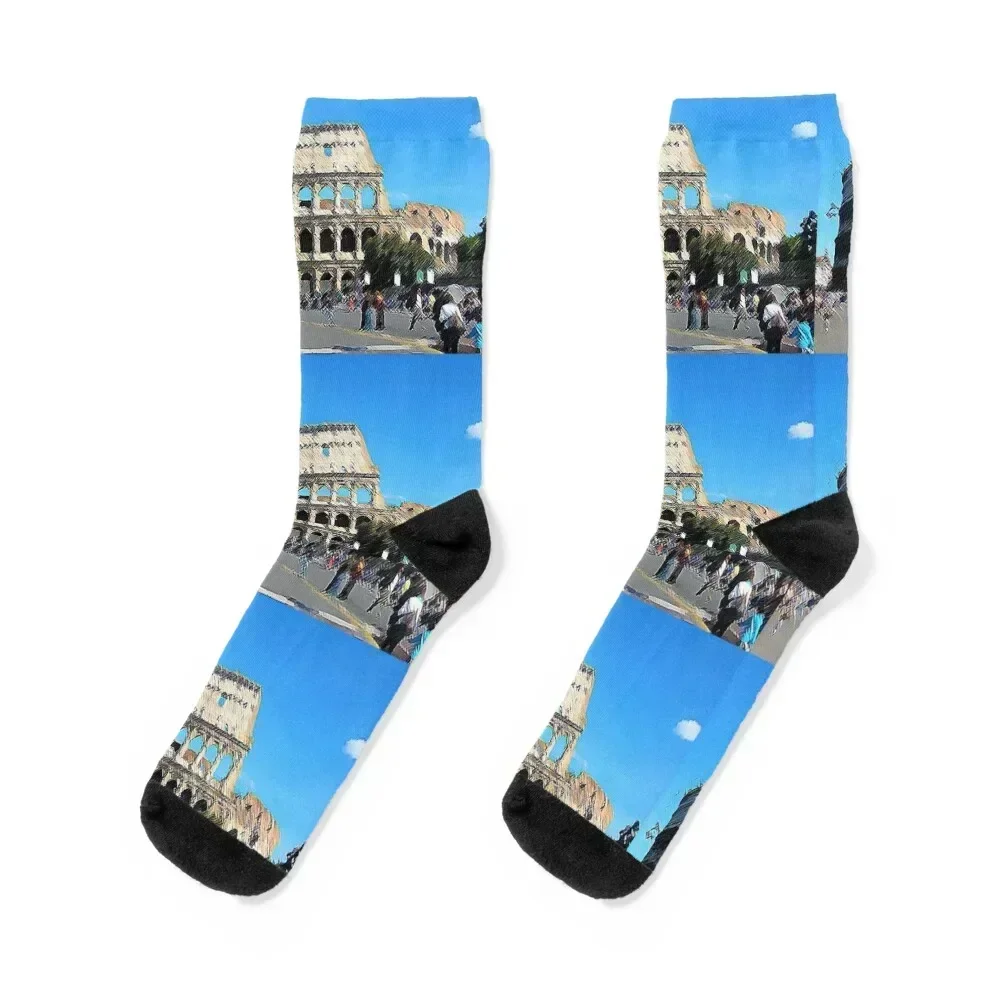 

Colosseum Rome Socks Christmas tennis christmas gift Stockings compression Men's Socks Women's