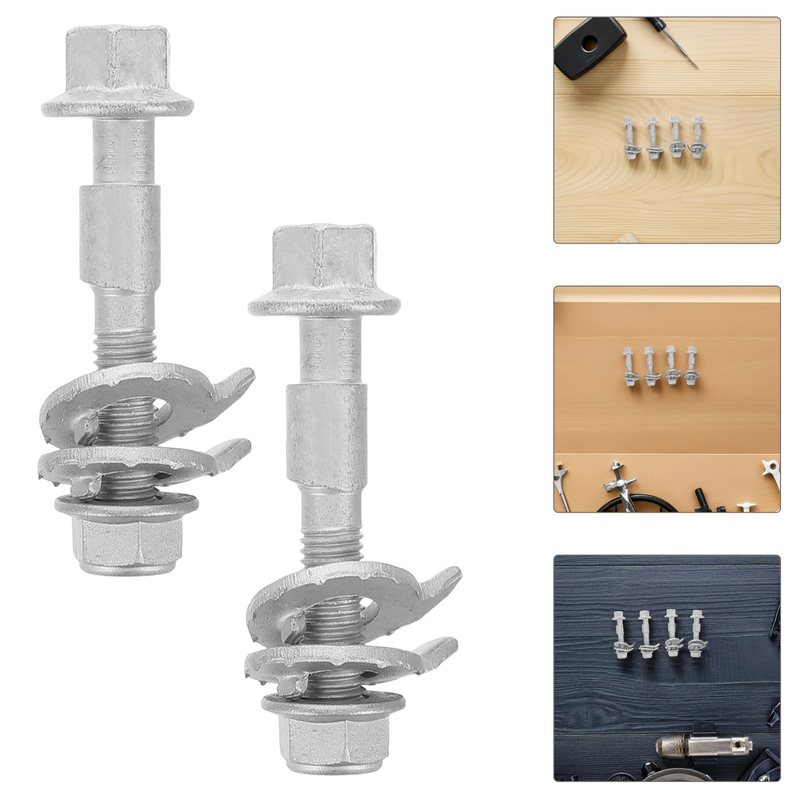

4pcs Automotive Wheel Alignment Eccentric Bolts 12.9 Grade Cam Bolt Kit Precise Toe Adjustment Universal Suspension Repair Tool
