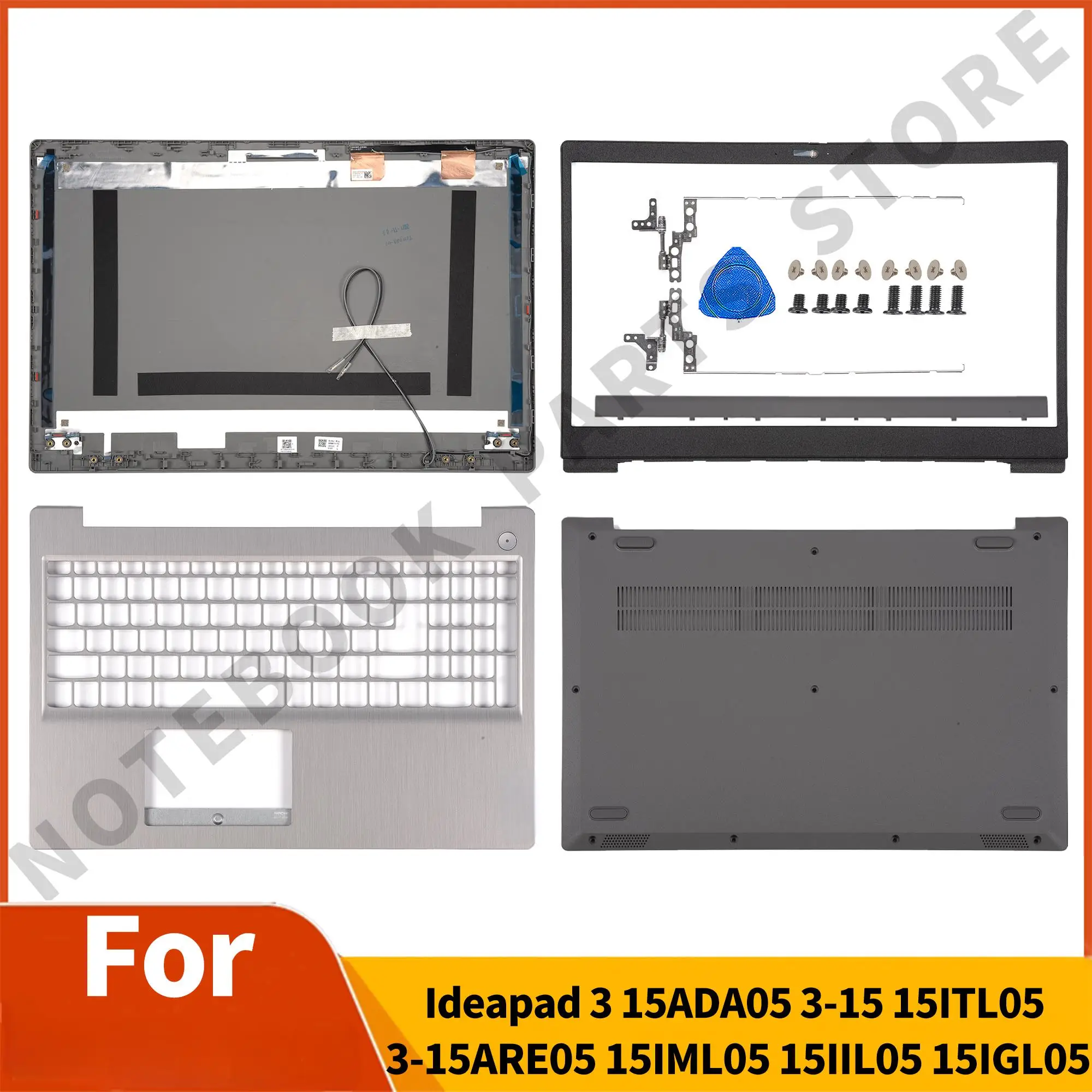 

New Parts For Ideapad 3-15ARE05 15IML05 15IIL05 15IGL05 15ITL05 3-15ADA05 LCD Back Cover Bezel Rear Lid Palmrest GS552 15.6INCH