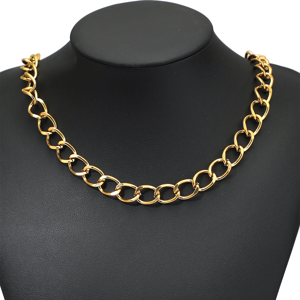 1 Meter Edelstahl-Kubanische Ketten 18K PVD-Vergoldete Ketten für DIY-Handwerk Schmuckzubehör Herren-Halsketten Armbänder Herstellung – Detail 3
